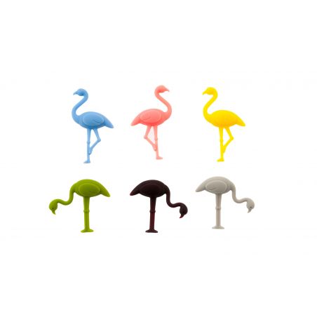 Segna calice Flamingos 3D - colori