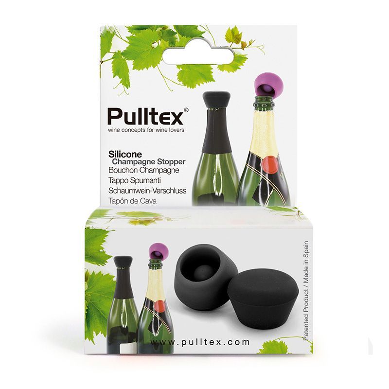 Stopper Champagne Pulltex - silicone - nero - packaging