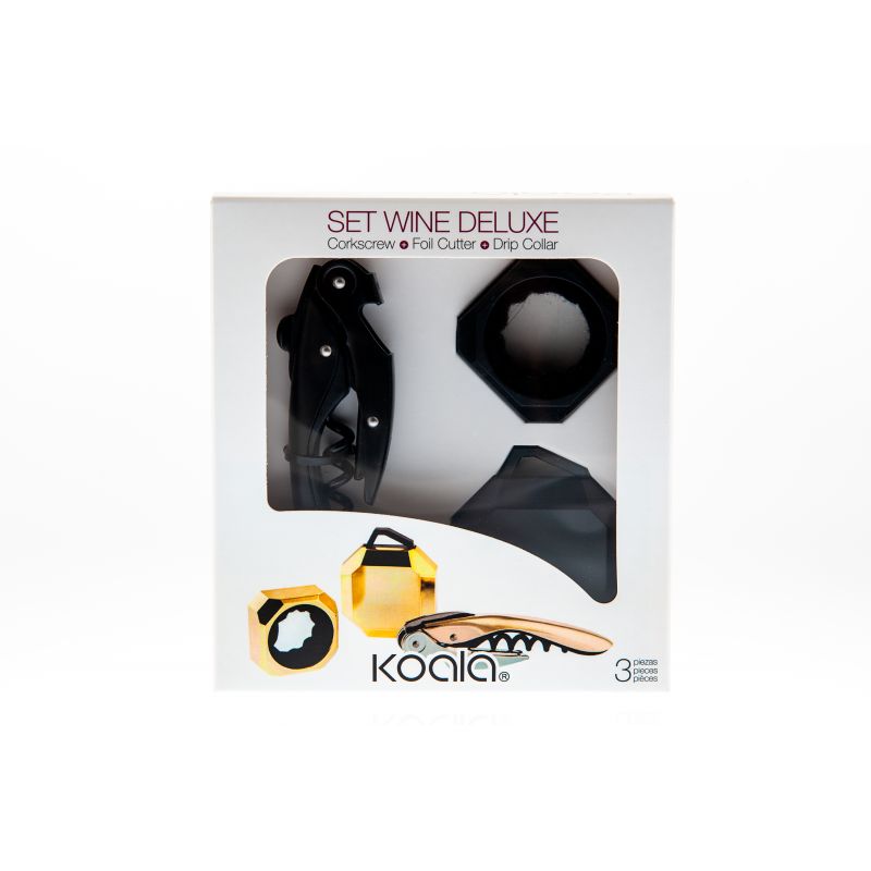 Set accessori vino - Set Wine Deluxe - Full Black