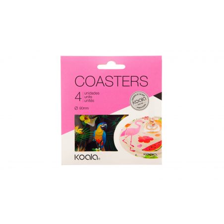 Coasters Sottobicchieri - PARROTS - packaging