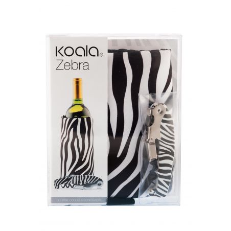 Set Full Print Zebra - Fascia Refrigerante + Cavatappi - packaging