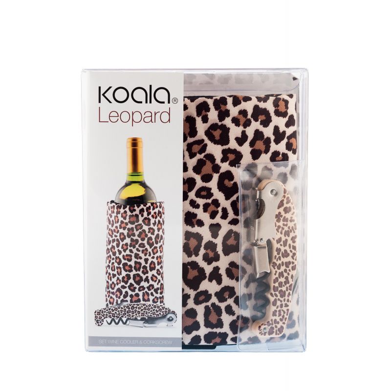Set Full Print Leopard - Fascia Refrigerante + Cavatappi - packaging