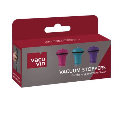 VACUUM WINE STOPPER COLORS VACU VIN - Stopper per Wine Saver Vacu Vin - Packaging
