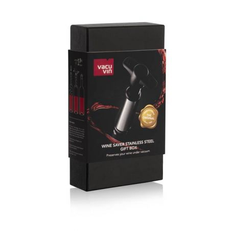 WINE SAVER STAINLESS STEEL VACU VIN - GIFT BOX - DETTAGLIO