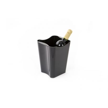 Secchiello per ghiaccio per vino e champagne in acrilico nero 
