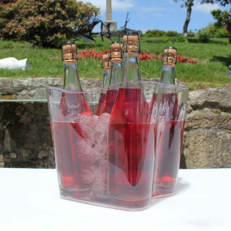 Secchiello porta ghiaccio vino Duna - Trasparente - dettaglio