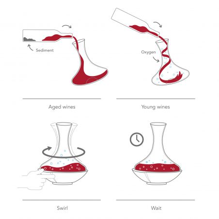 Swirling Carafe Vacu Vin - Decanter Vino - Istruzioni d'suo