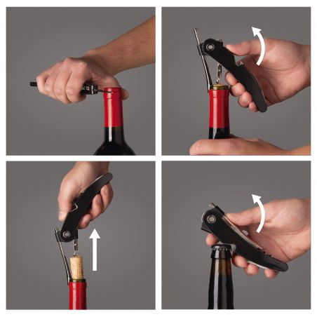 Wine Set Premium Vacu Vin - Single Pull Corkscrew - Cavatappi Vino Design