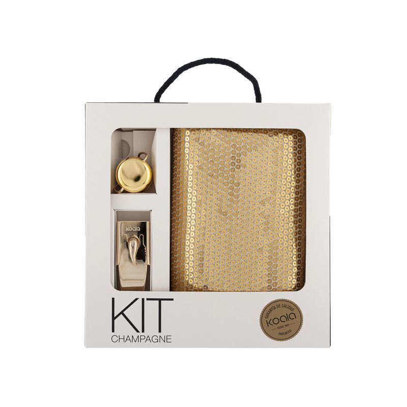 Kit Champagne Deluxe con Paillettes - packaging
