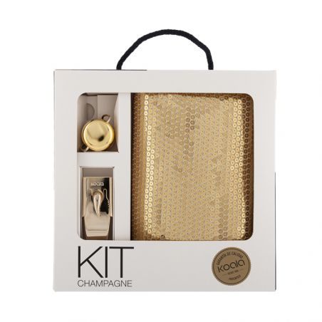 Kit Champagne Deluxe con Paillettes - packaging