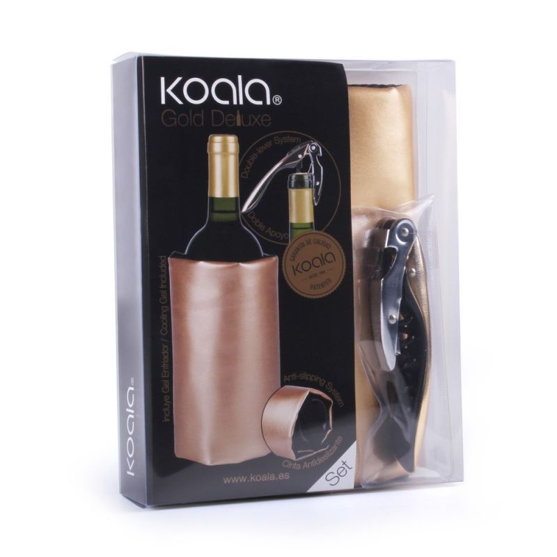 Set accessori vino - Set Deluxe Gold - packaging