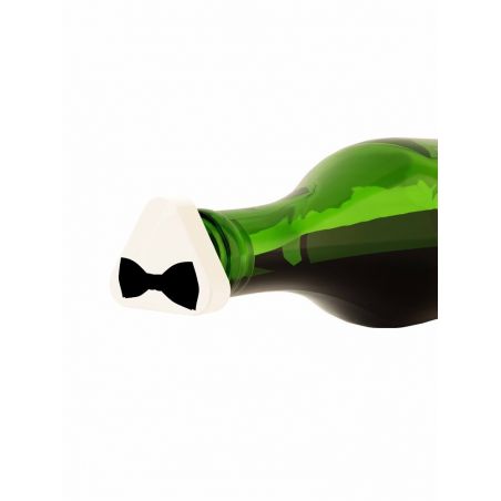 Set accessori vino - Black Tie Smoking - stopper versatore